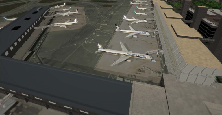 Real Color Singapore Airport Tower3D